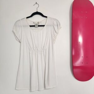 White Short Sleeve Top